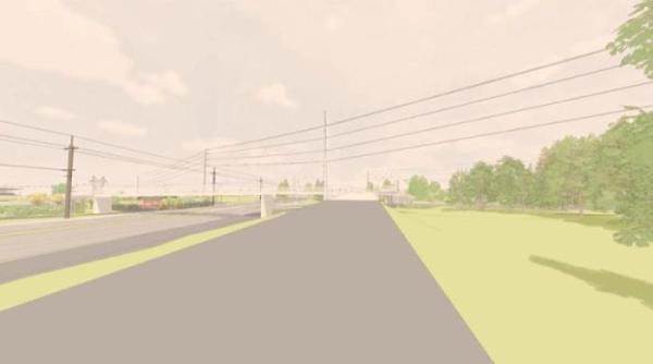 "Still image from flythrough video of proposed trail"